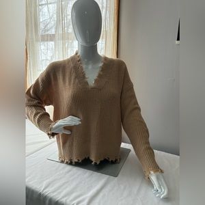 SHEIN Essence Distressed Drop Shoulder Sweater Size Medium. Worn once
